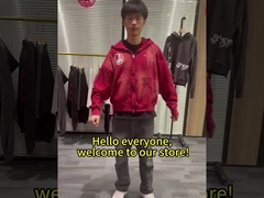 Silk screen print french terry cotton cropped vintage acid wash zip up hoodie