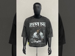 Custom streetwear boxy cropped t shirt men