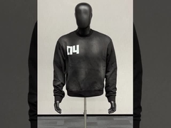 custom acid wash sun faded rhinestone crew neck sweatshirt