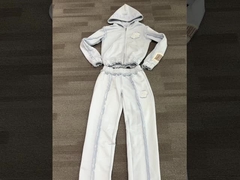 custom y2k cropped hoodie and sweatpants two piece set women