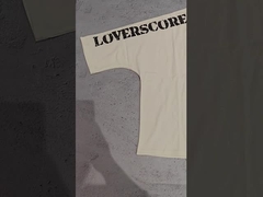 Customized Printed Premium 240 Gsm Cotton T Shirts Crew Neck Oversized Cut Raw Hem Boxy Cropped T Sh