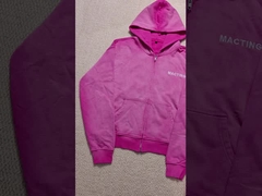 Custom Acid Wash Baggy Sport Jogging Suits Tracksuits for Men Streetwear Zip up 100% Cotton Sweatpan