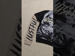 High Quality Custom Heavy Cotton DTG Printed Men's Double Layer Long Sleeve T-shirt Screen Printed D