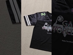 Custom Rhinestone Screen Print Logo American Retro Football Jersey Mens High Quality Mesh Boxy Cropp