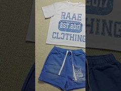 Custom Summer Streetwear 2 Piece Set Jogger Suits 100% Cotton Tracksuit For Men Screen Dtg Print Sho