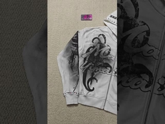 Custom 3D embroidery Dirty Washed DTG Print 500 Gsm Vintage Hoodies Boxy Fit Rhinestones French Terr