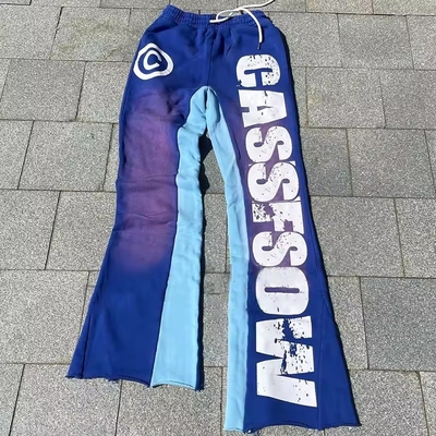 Buy Streetwear 100% Cotton French Terry Flared Sweatpants with Customized Color Options online manufacture