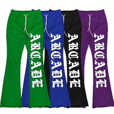 Buy Men's 3D Puff Print Custom Sweatpants Flared Sweat Pants with 400 Grams Fabric Weight online manufacture