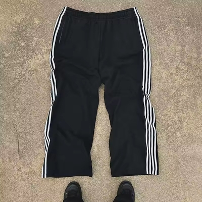 Buy 360Gsm 400Gsm French Terry Sweatpants with Custom Stripes and Flare Stacked Baggy Style online manufacture