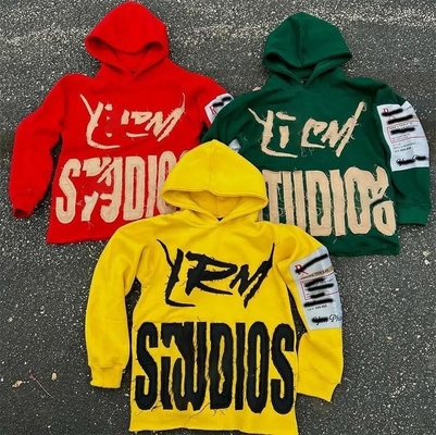Buy Custom Embroidery Hoodie With Embroidery Men'S Streetwear Patch Vintage Acid Wash Cropped Hoodie online manufacture