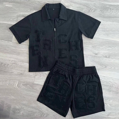 Buy 2024 Summer Men's Breathable Two Piece Tracksuit with Digital Printing and Solid Color online manufacture