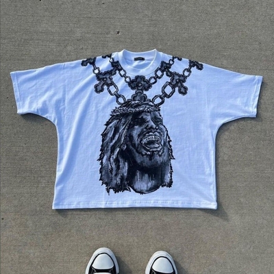 Buy Street Wear Graphic Design 300Gsm Man Oversized Cropped Boxy Tee Shirt online manufacture