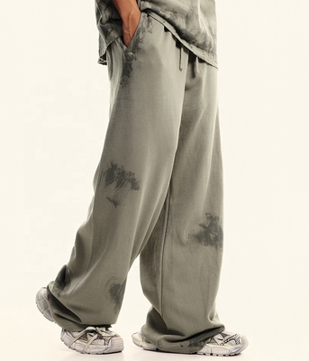 Buy Custom Streetwear French Terry Jogging Pants Hand Painted Vintage Oversized Sweatpants online manufacture