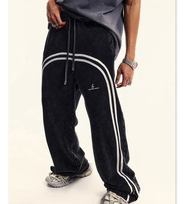 Buy Custom Streetwear Cotton French Terry Stacked Flare Sweatpants Joggers with Acid Wash online manufacture