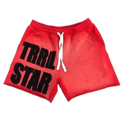 Buy Stone Washed Sun Faded Jogging Vintage Distressed Acid Wash Shorts Customized Labels online manufacture