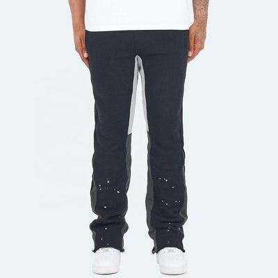 Buy Black Flared Sweatpants Mens Anti-Pilling Streetwear Vintage Flare Paint Spray Joggers Grey online manufacture