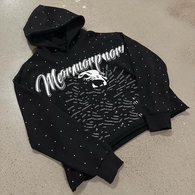 Buy Customized Mens 300 gsm Lightweight Pullover Hooded Sweatshirt with Cut Edge Raw Hem online manufacture