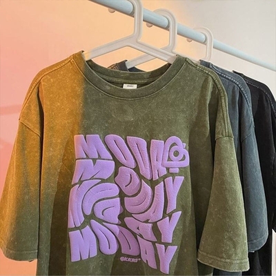 Buy Boxy Fit Vintage Acid Wash Distressed Oversized Drop Shoulder T Shirt S-5XL or Custom online manufacture