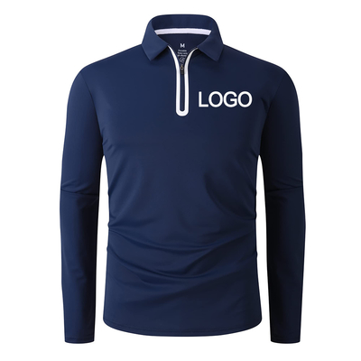 Buy Moisture Wicking Dry Fit Long Sleeve Customize Streetwear Half Zip Up Neck Golf Shirt online manufacture