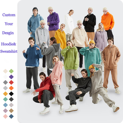 Buy 360Grams Oversized Pullover Zip Up Hoodie Sweatshirt For Men Women online manufacture