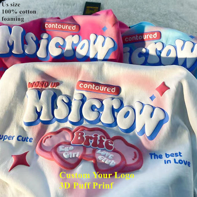 Buy Custom 3D Puff Print T Shirt for Men in Organic 100% Cotton Fabric and Quantity 1000 online manufacture