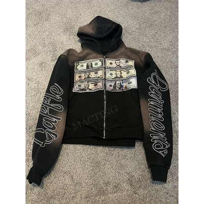 Buy Custom 600 Gsm HeavyWeight French Terry Vintage Acid Wash Distressed Sun Faded Hoodie online manufacture