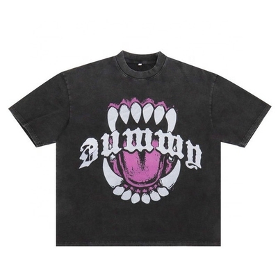 Buy Acid Washed Design Vintage 200 Gsm Cotton T Shirts for Unisex in Oversized Boxy Fit online manufacture