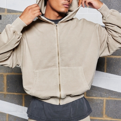 Buy Needle Detection Custom Streetwear Cropped Hoodie for Men in Heavyweight Cotton Material online manufacture