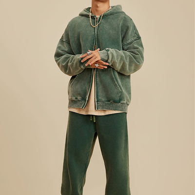 Buy Custom Y2K Streetwear Vintage Double Zippers Hoodies with Printed Pattern Full Zip Up online manufacture