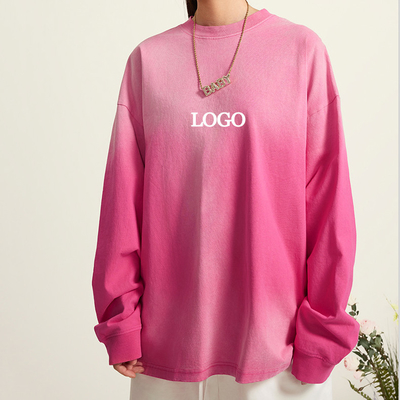 Buy Oversized Fitted Custom Cotton Black Long Sleeve Shirt Crop Top T Shirt For Y2k Style Mens Women online manufacture