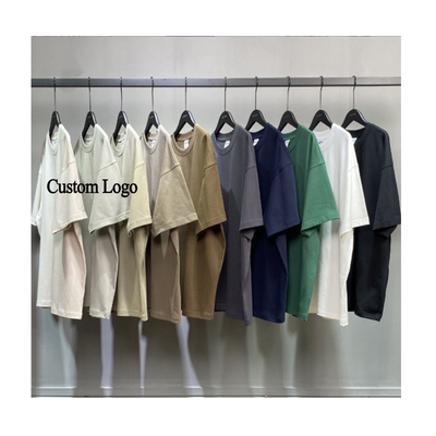 Buy 270G Heavy Cotton Blank Vintage Color Rib O-Neck T-Shirt for Men Custom Logo Design online manufacture