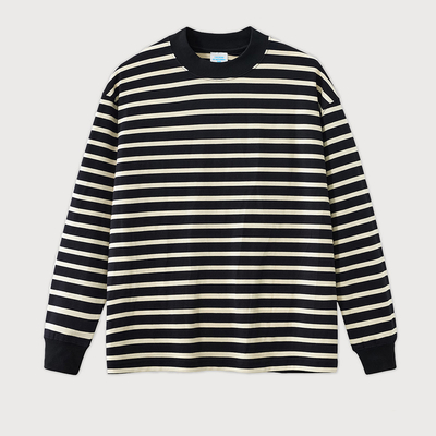 Buy Women'S Over Oversized Crewneck Sweatshirt Loose Basic Striped Tshirt 100% Cotton Men online manufacture