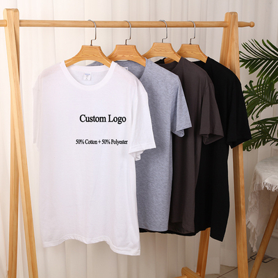 Buy XS-3XL Blank T Shirt Graphic Plain 100% Polyester White Sublimation Unisex Sport Solid Color online manufacture