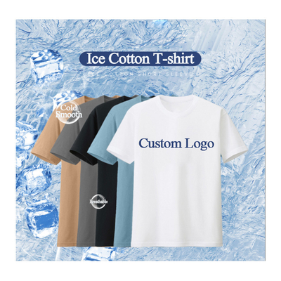 Buy Cool Feeling Double Sided Ice Silk Cotton T-Shirt For Women Men 6xl  5xl Blank T Shirts online manufacture