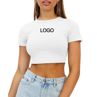Buy Customized Slim Fit Trendy Short Sleeve T Shirts for Teen Girls and Women High Street online manufacture