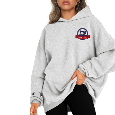 Buy Autumn White Black Women'S Oversized Hooded Sweatshirt Fleece Hooded Sweatshirts Sporty Long Sleeve Pullover online manufacture