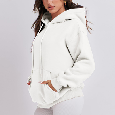 Buy Embroidery Logo Blank Hoodies In Bulk High Quality Women Sporty Sweatshirts Pullover Printed online manufacture