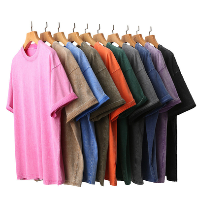 Buy Wash Vintage Distressed Blank T Shirts Men'S Acid Wash T-Shirt Women online manufacture