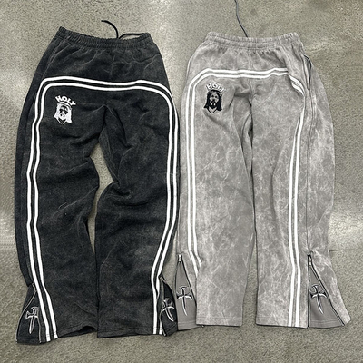 Buy French Terry Fabric Men's Flared Sweatpants with Side Zipper Customized by Manufacturers online manufacture