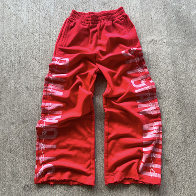 Buy Men'S Sweat Pants Jogger Custom Side Printed Logo Heavyweight Cotton Baggy online manufacture
