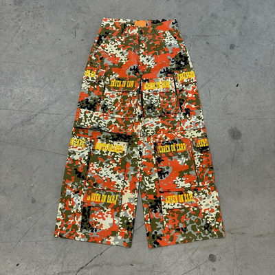 Buy Custom Loose Baggy Wide Leg Camouflage Real Tree Camo Pants Sweatpants Cotton Multiple Pockets Cargo Trousers online manufacture