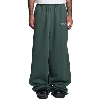 Customized Labels Custom Printed Mens Heavyweight French Terry Cotton Streetwear Pants