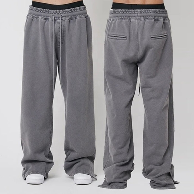 Men's 2024 Spring Summer Wide Leg Sweatpants with Custom Logo and Heavyweight Fabric