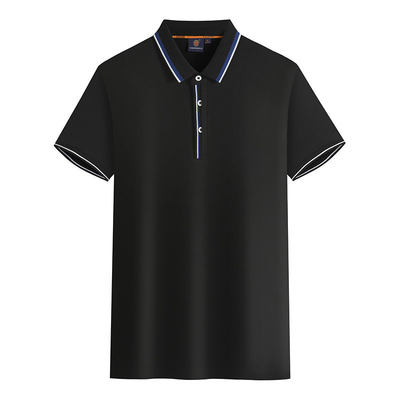 Custom Cotton Polo Shirt Lovers Work Clothes Lapel Solid Color T-shirt Embroidery Logo