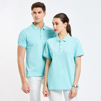 Men's Polyester/Cotton Lapel Short-Sleeved Polo Shirt for Group Clothing Customization