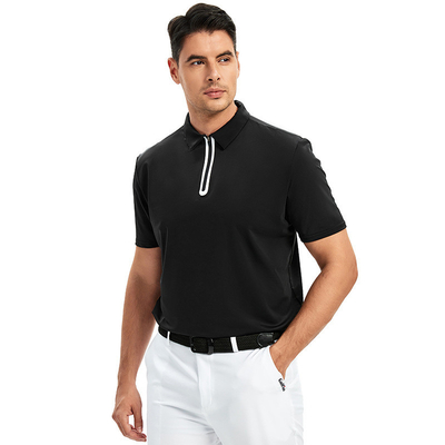 Support 7 Days Sample Order Lead Time Short Sleeve Zipper Polo Shirt for Golf Sport