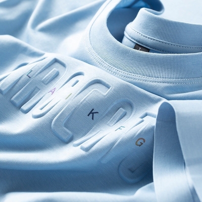Custom 3D Embossed Logo Mercerized Cotton T-Shirt for Men in Colorful or Quantity 1000