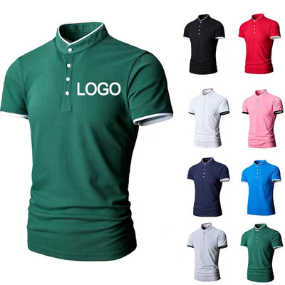 Customized Cotton Polyester Polo Shirts for Casual Daily Life Knitted Fabric Design