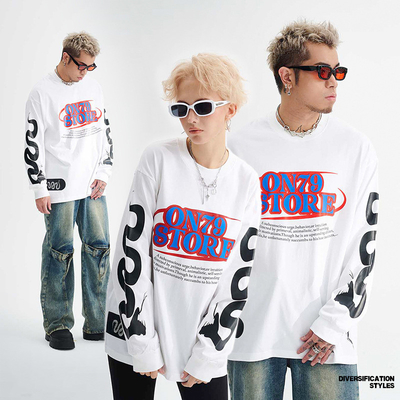 Drop Shoulder Oversized Long Sleeve T Shirt Tee For Men Unisex 230gsm 100% Cotton