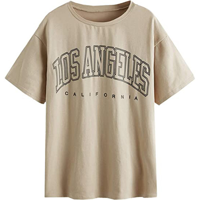 1000 Quantity Splicing Women's Oversized Tees Vintage Half Sleeve Loose Casual T-Shirt